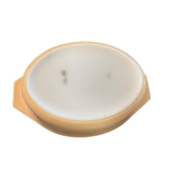 Vintage Floral Bubbles Casserole 2.5 QT Yellow Oval Original Floral Lid - Picture 6 of 8